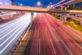 Traffic night in beijing Royalty Free Stock Photo