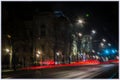 Traffic at night in Vienna