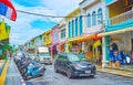 Traffic in Old Town of Phuket, Thailand Royalty Free Stock Photo