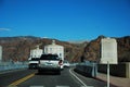 Traffic over Hoover Dam route in Nevada Royalty Free Stock Photo
