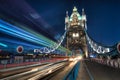 Traffic over Tower Bridge Royalty Free Stock Photo