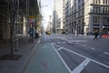 Bicycle lane on Fifth Avenue in NYC