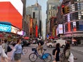 Traffic and People at Times Square in New York City Royalty Free Stock Photo