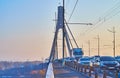 Traffic on Pivnichnyi Northern Bridge in the morning, on Nov 1 in Kyiv, Ukraine