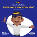 Banner design of indian traffic police