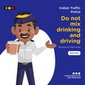 Banner design of indian traffic police