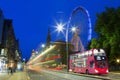 Traffic on Princes Street at night, Edinburgh