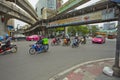 Traffic on Ratchaprasong Erawan shrine