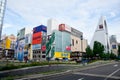 Traffic road and Billboard advertising at Dontonbori area