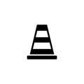 Traffic Road Cone Flat Vector Icon Royalty Free Stock Photo