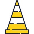 Traffic road cone icon vector safety barrier Royalty Free Stock Photo