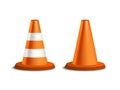 Traffic road cone isolated on white background, vector Royalty Free Stock Photo