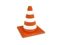 Traffic road cone on white Royalty Free Stock Photo