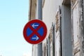 Traffic road sign - Stop and parking prohibited. Royalty Free Stock Photo