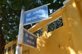 Traffic Road Signs Indicating The Streets