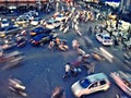 Traffic in roundabout in Hanoi