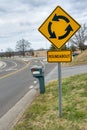 Traffic Roundabout Sign Vertical Format