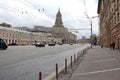 The traffic on the Sadovoye Ring in the Smolensky Boulevard