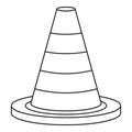 Traffic safety cone icon, outline style Royalty Free Stock Photo