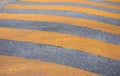 Traffic safety speed bump on the road Royalty Free Stock Photo