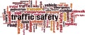 Traffic safety word cloud Royalty Free Stock Photo