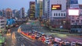 Traffic in Seoul city street in South Korea timelapse 4K