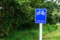 Traffic sign bicycle