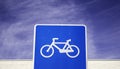 Traffic sign for bicycles and cyclists Royalty Free Stock Photo