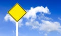 Traffic sign on blue sky Royalty Free Stock Photo
