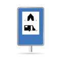 Traffic sign for camping vector