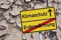 Traffic sign with CO2 Tax- Steuer and climate change - Klimawandel Royalty Free Stock Photo
