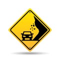 Traffic sign concept icon car caution Royalty Free Stock Photo