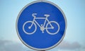 Traffic sign, cycling Royalty Free Stock Photo