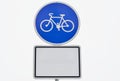 Traffic sign, cycling Royalty Free Stock Photo