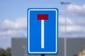 Traffic sign dead end road Royalty Free Stock Photo