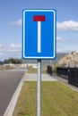 Traffic sign dead end road Royalty Free Stock Photo