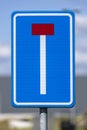 Traffic sign dead end road Royalty Free Stock Photo