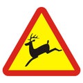 Traffic sign, deer