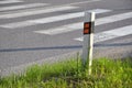 Traffic sign determinate the edge of road