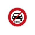 Diesel driving prohibited