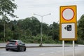 Traffic sign displaying, Blank speed limit and speed camera sign Royalty Free Stock Photo