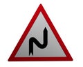 Traffic sign: double curve right