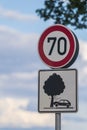 Traffic sign in Germany Royalty Free Stock Photo