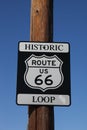 The traffic sign Historic route 66 Royalty Free Stock Photo