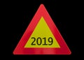 Traffic sign isolated - 2019