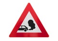 Traffic sign isolated - Exhaust fumes