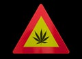 Traffic sign isolated - Marihuana