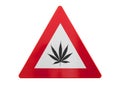 Traffic sign isolated - Marihuana