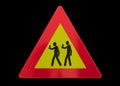 Traffic sign isolated - Smartphone zombies
