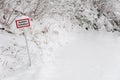 Traffic sign keep clear exit Royalty Free Stock Photo